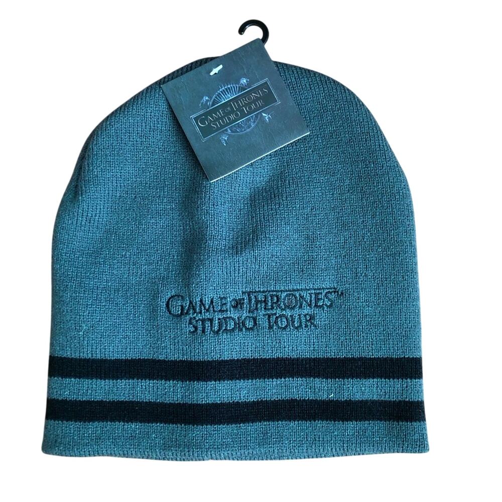 Game of Thrones Studio Tour Authentic Charcoal Gray Black Beanie Hat SZ O/S NWT